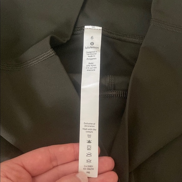 Lululemon Olive Leggings - Picture 2 of 4
